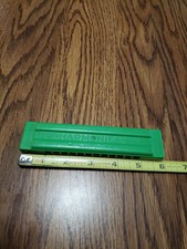 Vintage Toy Harmonica No. 15 Proll Toys Inc. Green  Yellow Made In USA