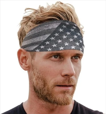 TOUGH HEADWEAR Mens Sweat Bands - Sport Headbands for Men - Workout Headbands for Women Running