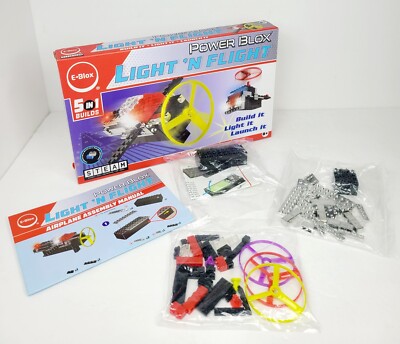 E-Blox Power Blox PB0262 Light 'N Flight 5-in-1 STEM Building Bricks Set NEW 