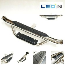 For 2 Receiver Truck Heavy Duty Steel Tow Hitch Step Bar Guard Drop Step Chrome