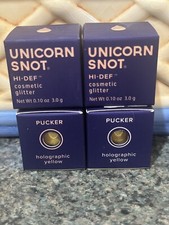 Unicorn Snot Hi-Def Loose Cosmetic Glitter .10 Oz  Pucker  Yellow - Makeup