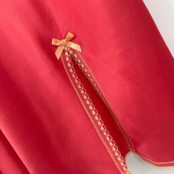 Vestido sin Mangas Vintage Victorias Secret Para Mujer Grande Rosa Melocotón Mini Cami Encaje Y2K Foto 2 de 4