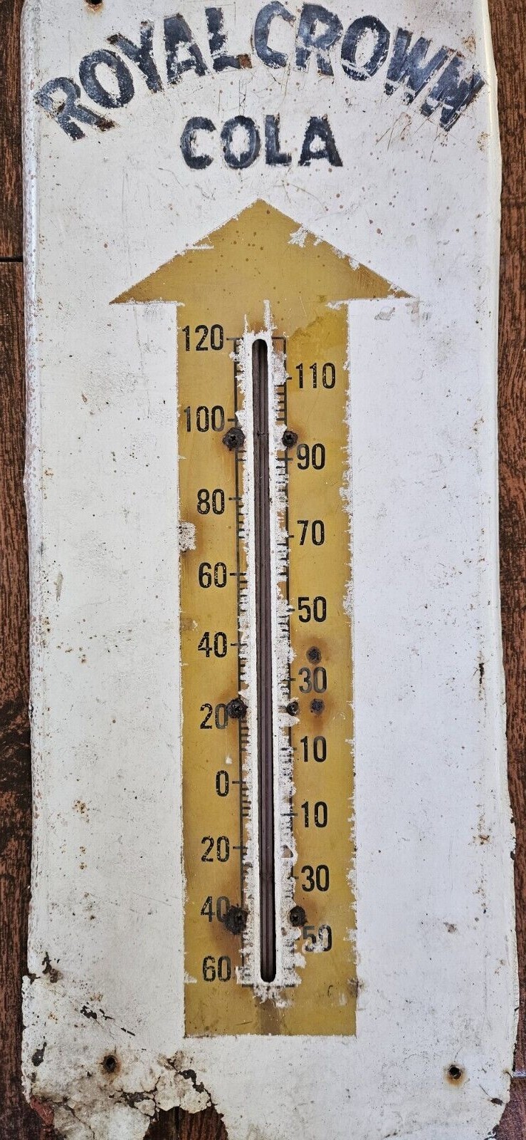 Vintage Drink Royal Crown Cola Thermometer, 10" wide by 26" tall. eBay