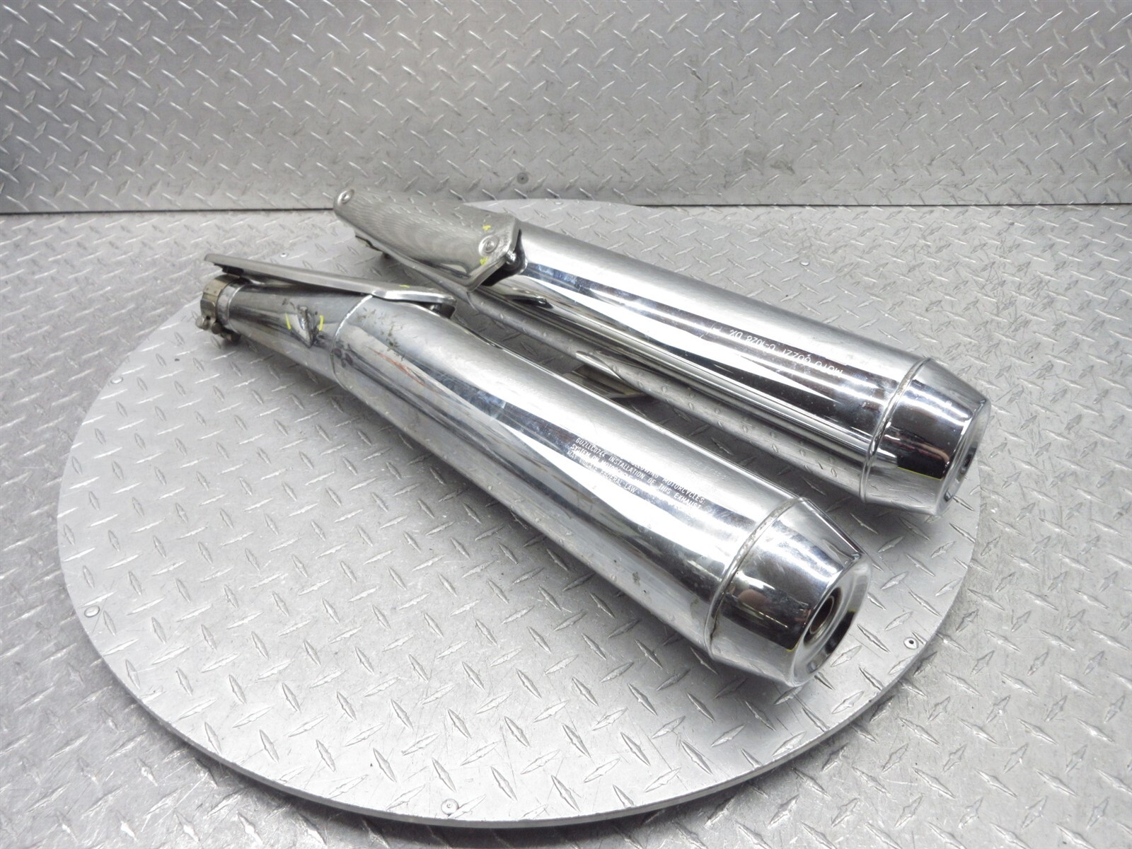 2011 08-13 Moto Guzzi V7 LL Stone Left Right Exhaust Muffler Pipe Silencer Pair