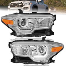 2X Chrome Housing Headlights Assembly For 201...