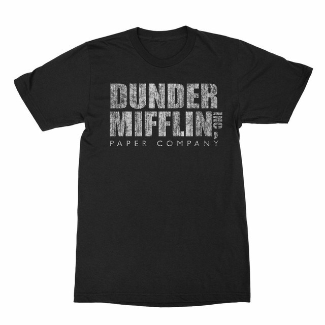 dunder mifflin black t shirt