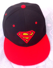 NEW SUPERMAN SHIELD BASEBALL CAP, TRUCKER HAT, SNAPBACK, FLAT BRIM, STRUCTURED