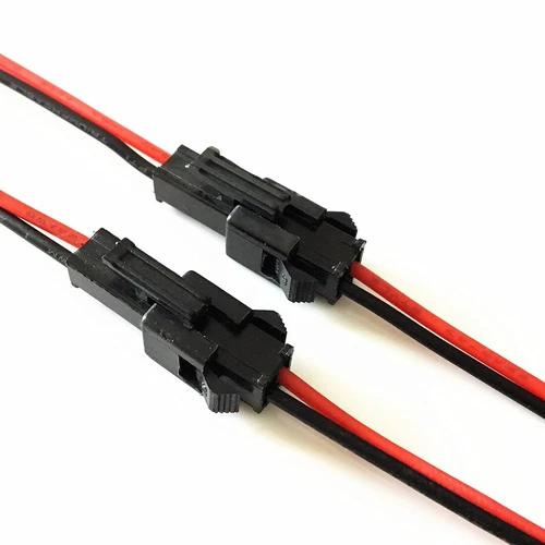 50-Pair 2-Pin For JST SM Plug Male+Female Connector 22AWG Electrical Cable Wires - Picture 7 of 18