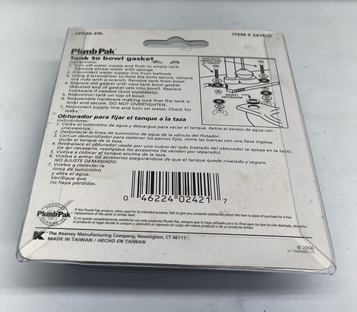 Plumb Pak PP836-24L Tank to Bowl Gasket, Black - Picture 6 of 6