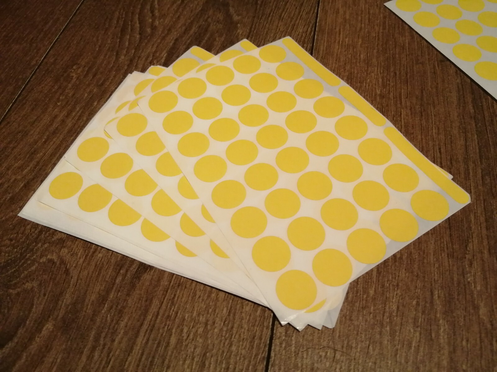 300 19mm yellow DOT STICKERS Round Adhesive Spot Labels. Pricing