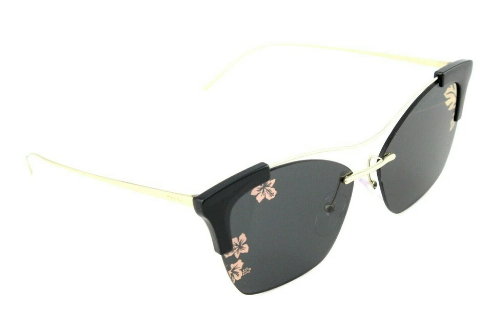 RARO Nuevo PRADA PR 21US Conceptual Negro Dorado Flor Gafas de Sol SPR 21U ZO8238 Foto 3 de 4
