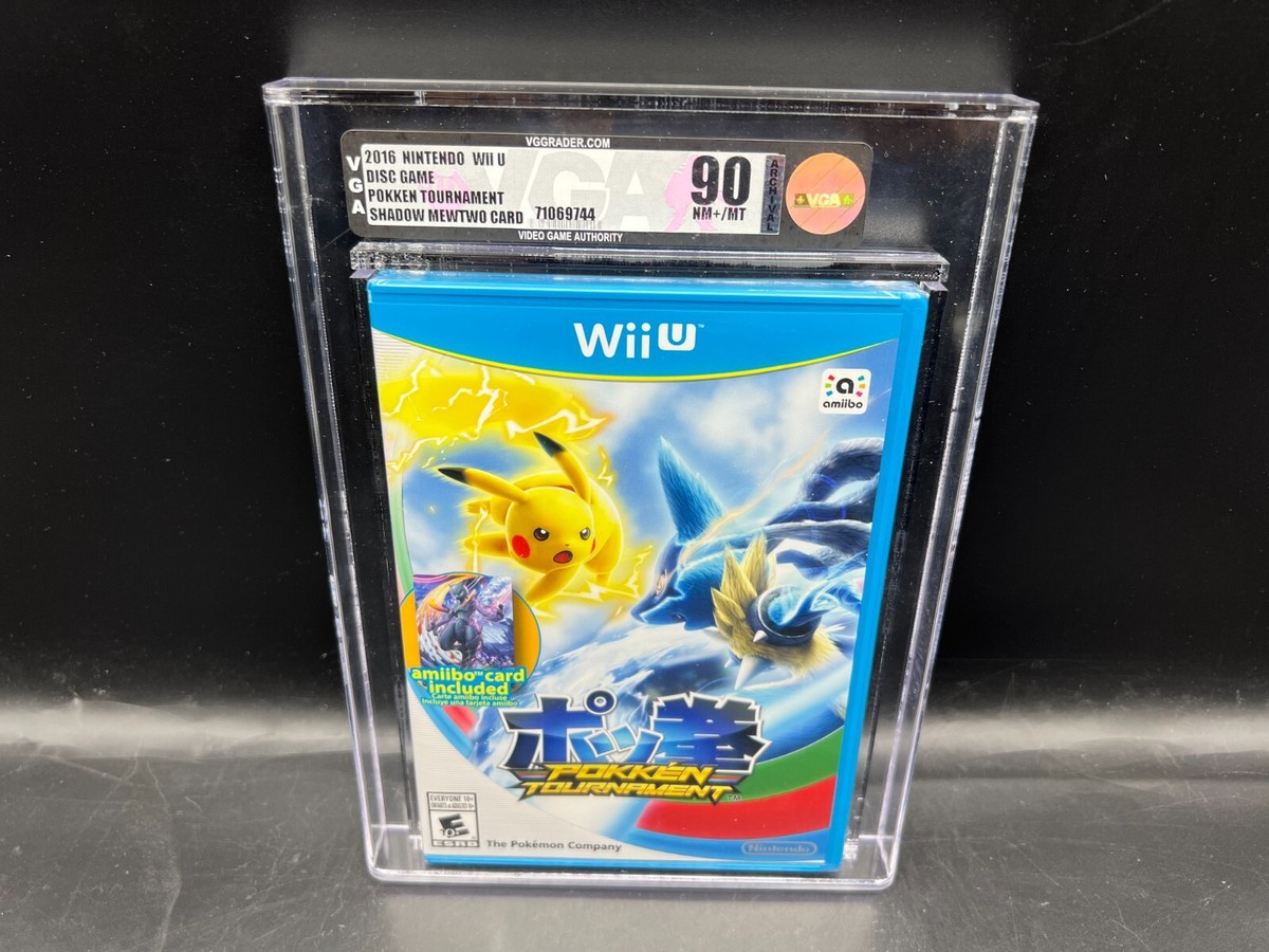 Pokken Tournament w/ Mewtwo Amiibo Card Wii U VGA 90 FACTORY