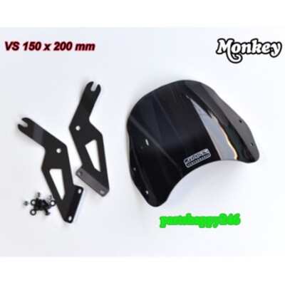 アクセサリー ZETA ADVENTURE WIND SHIELD MONKEY 125 Wind Shield For Honda Monkey 125 Monkey125 Black Abs Plastic Cover