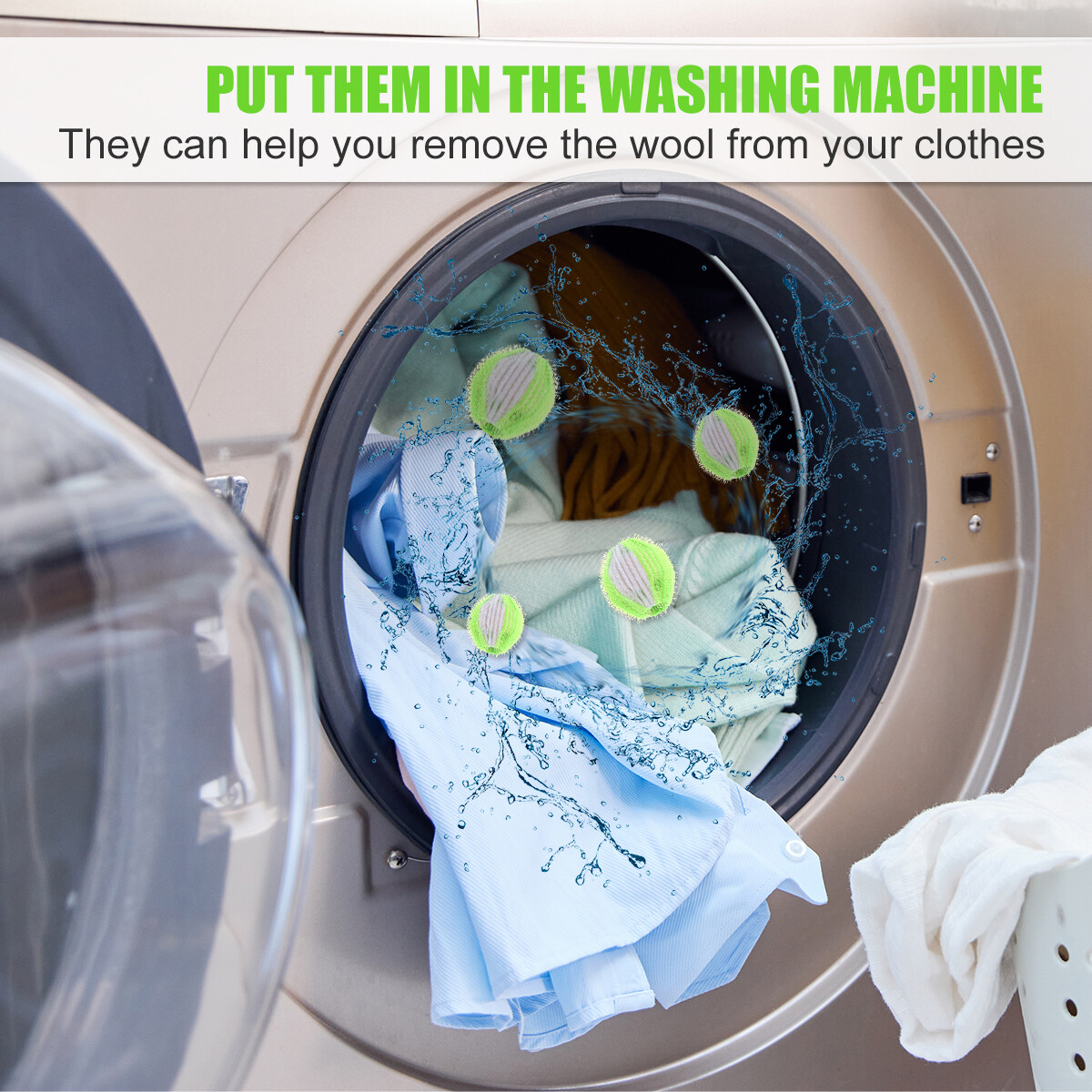 12 Pcs Pet Hair Remover for Laundry Nylon Pet Hair Removal Reusable Pet