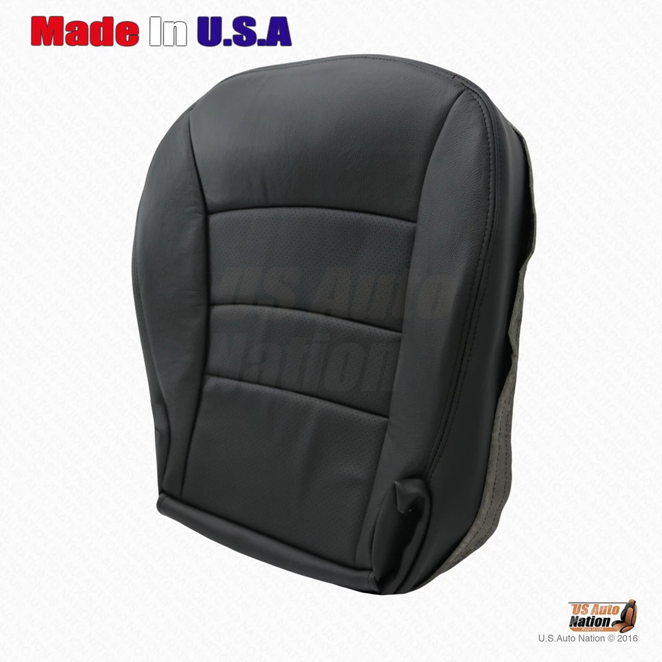 Cubierta de asiento de cuero negra inferior del conductor Chevy Corvette 2009 2010 2011 2012 2013 Foto 4 de 4
