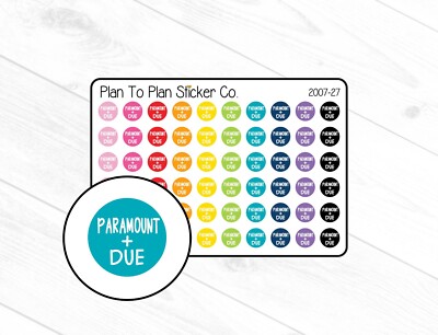2007-27~~Paramount + Bill Due Dots Planner Stickers.