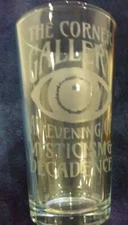THE CORNER GALLERY LOGO GLASS AN EVENING OF MYSTICISM & DECADENCE!