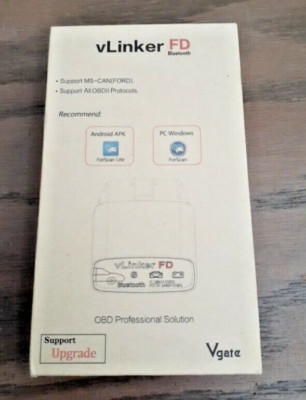 Vgate vLinker FD+ Plus OBD Adapter Bluetooth BLE Scanner iOS Android Windows D5