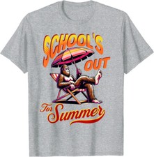 Funny Bigfoot Retro Beach Schools Out For Summer Unisex T-Shirt