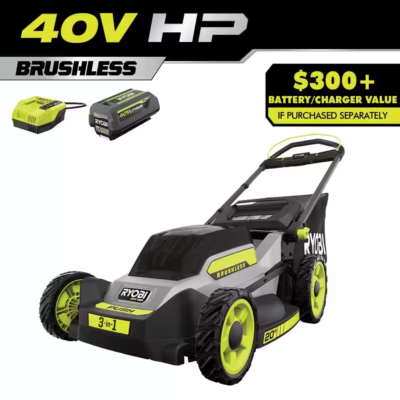 Lawn Mower Walk Behind Push 40V HP Brushless 20 Cordless Long