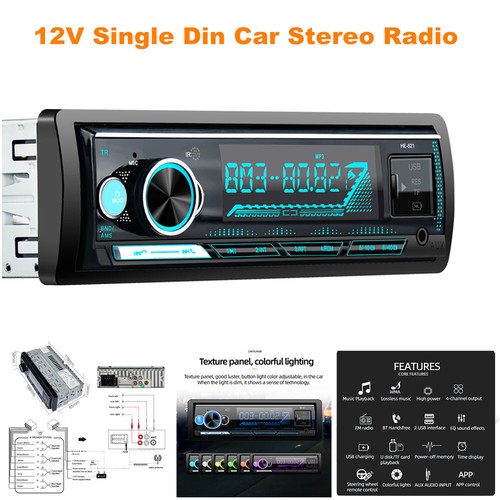 12V Single Din Car Stereo Radio MP3 