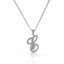 thumbnail 1 - 925 Sterling Silver CZ Letter Initial "E" Pendant Necklace - E