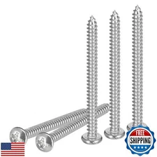 DTGN #6x1-3/4 Phillips Pan Head Self-Tapping Screw - 100Pack - Bright Finish 