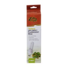 Reptile, Zilla Mini Compact Fluorescent Bulb - Tropical 1 Pack - 6 Watt 