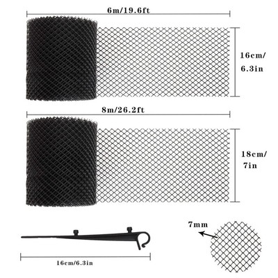 Gutter Guard Gutter Protect Mesh Roll Schnell Installiert Befestigungsklammern