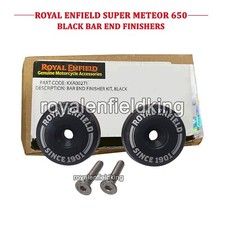 Echtes Royal Enfield Super Meteor 650 Schwarze Lenkerendabschl&uuml;sse
