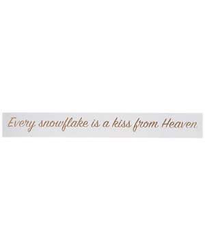 Trans Pac Glitter Every Snowflake Is A Kiss From Heaven Holiday Word Block 19''
