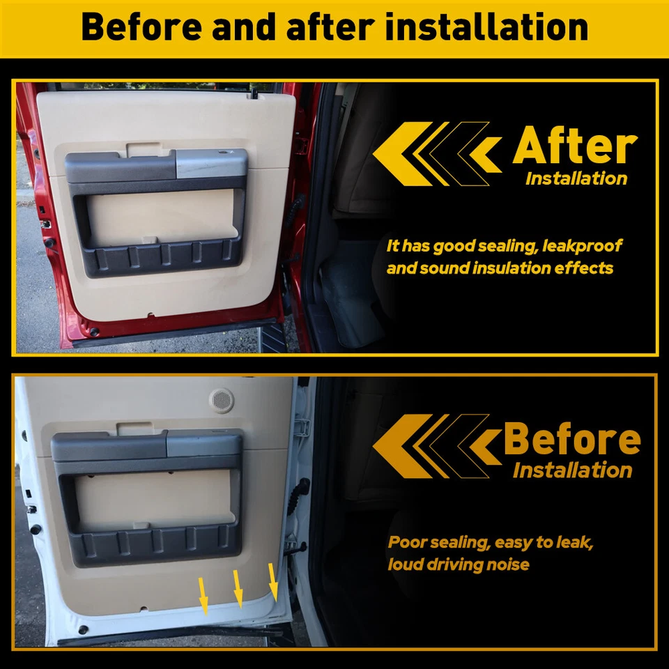 Sello inferior trasero para puerta izquierda derecha para Ford F350 F450 Super Duty 1999-2016 Foto 4 de 4