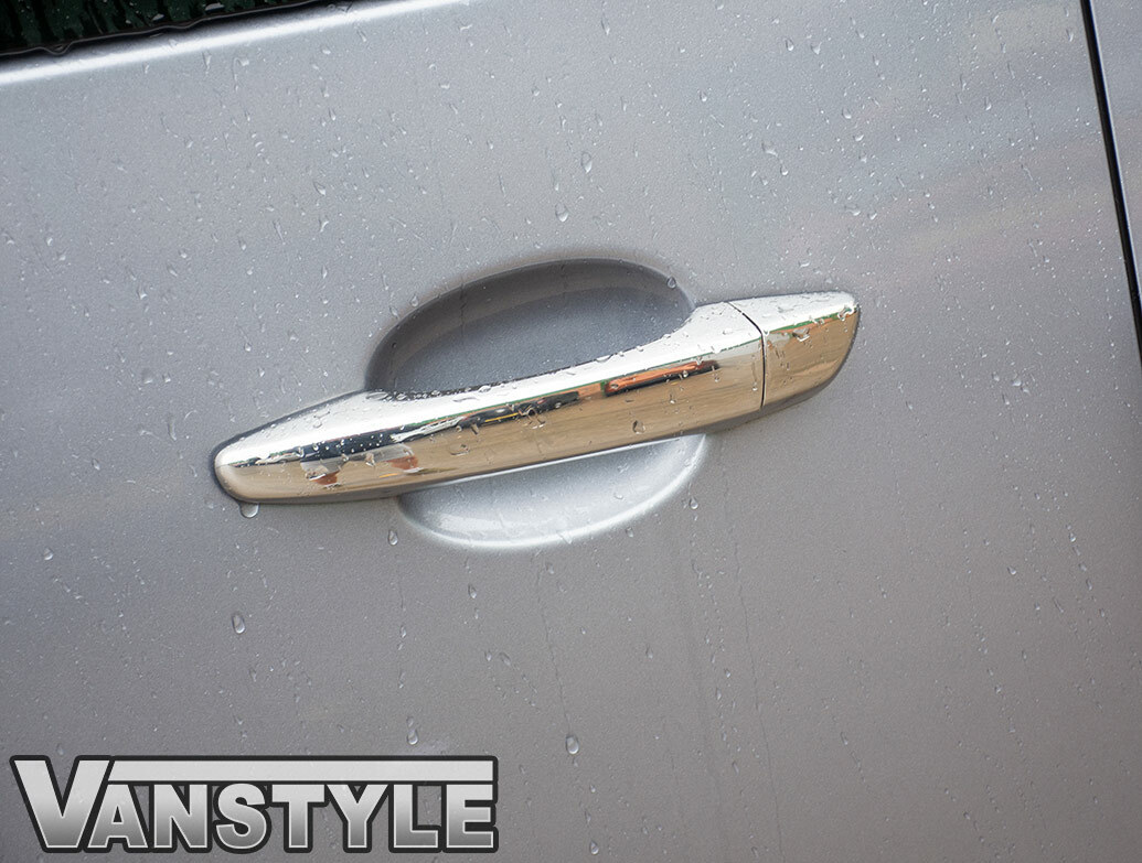 FITS VAUXHALL VIVARO 19> POLISHED CHROME STAINLESS STEEL 10PCS DOOR