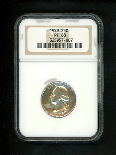 1959 US Washington Quarter 25c .25 NGC PF 68 Proof Choice example