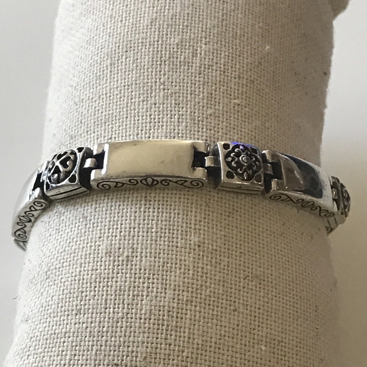 Brighton Tribeca silver tone bar linked bracelet | eBay display picture 2
