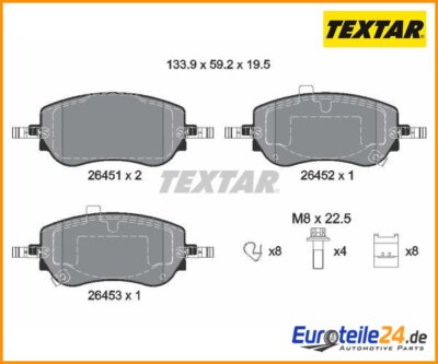Brake pad set, disc brake Q + Textar 2645101 for Fiat
