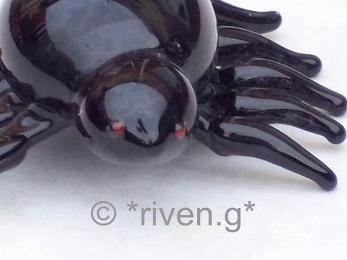 ADORNO ARAÑA@VIUDA NEGRA@ESCORPIÓN de vidrio@regalo coleccionable@SCARY@ARACHNOID - Imagen 5 de 11