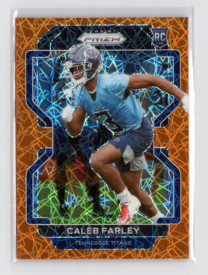 2021 Panini Prizm Lazer #375 Caleb Farley Tennessee Titans Rookie