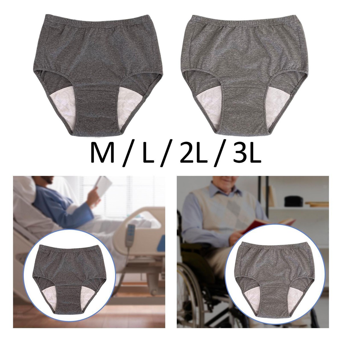 Elderly Diaper Washable Soft Reusable Underwear Incontinence