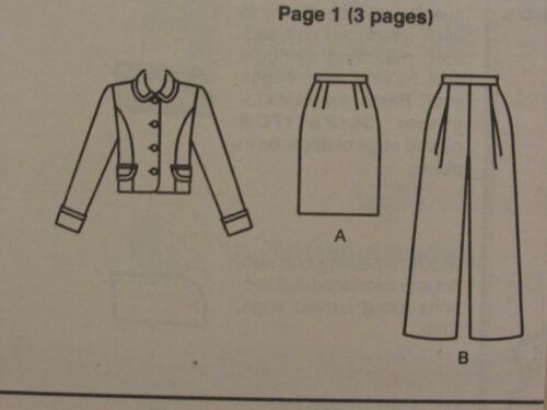 Lovely OOP BUTTERICK 3794 Misses Jacket Skirt & Pants PATTERN 6-8-10-12 UC - Picture 2 of 4