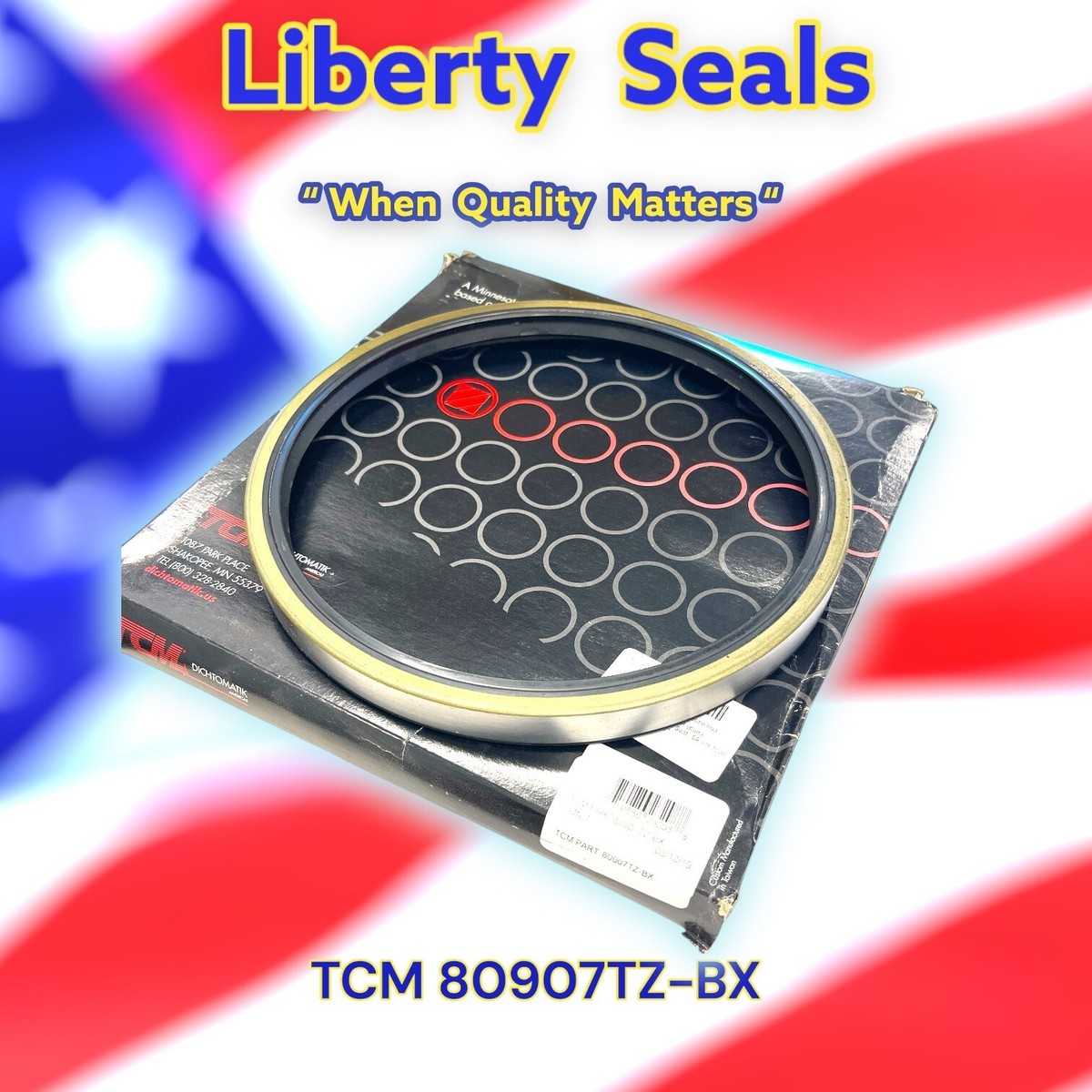 TCM 80907TZ-BX NBR Carbon Steel Oil Seal, TZ-H Type By