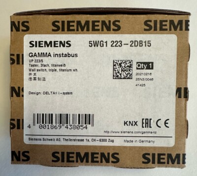 Siemens GAMMA instabus / Taster, 3fach / 5WG1 223-2DB15 / Neu in OVP