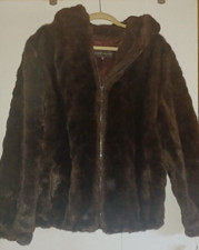 Portrait Brown Two Tone Soft All Occasion Gorgeous Line Comfort Faux Fur Coat Xl