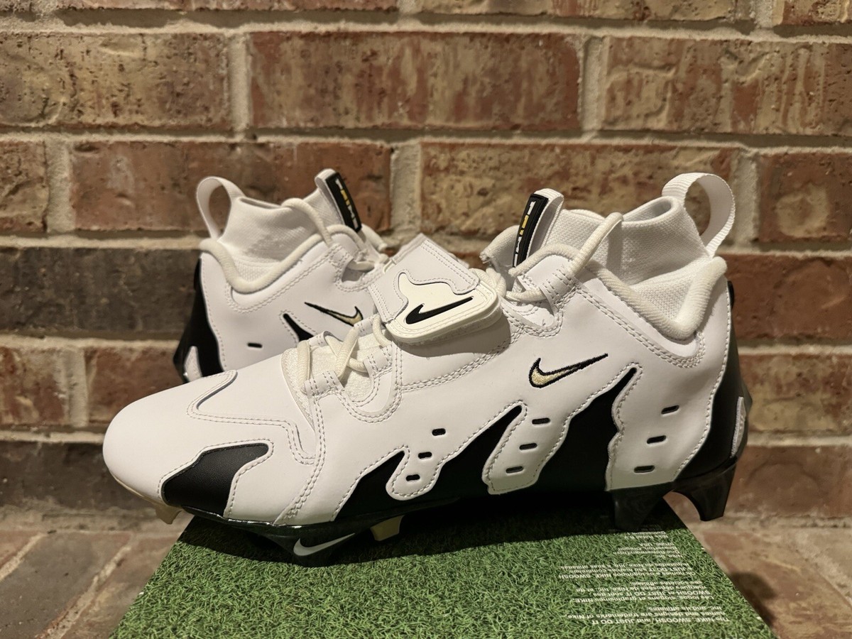 New 11 Nike Diamond Turf DT 96 White Black Football Cleats Deion
