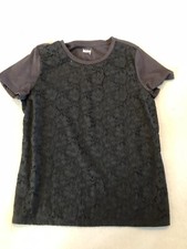 Basic Editions Shirt Womens Large Lace Front ...