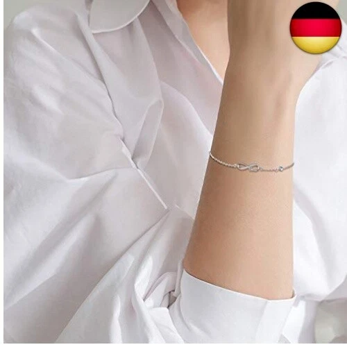 Infinity Armband Damen Sterling Silber 925 Unendlichkeitszeichen Armband - Bild 5 von 7