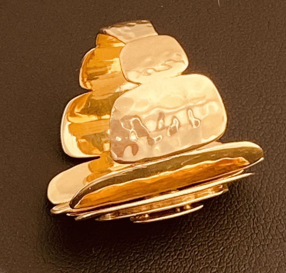 Anel IPPOLITA ouro 18K martelado multi-camadas tamanho 10 - Imagem 4 de 4