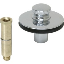 Watco Bathtub Drain Stopper Push-Pull 3/8" or 5/16" Threaded Pin Chrome Finish