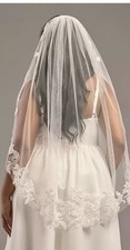Lace Veil Bridal Cathedral Elbow Veil