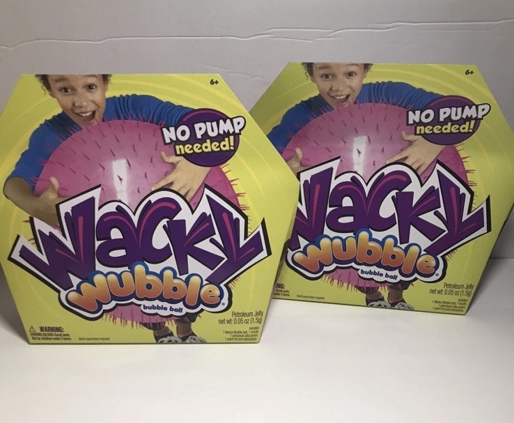 Wacky Wubble The Tear Resistant Super Bubble Ball Boing Lot of 2 Pink